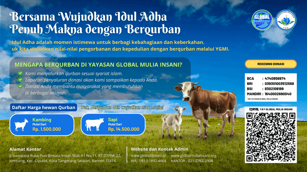 Daftar Harga Qurban Sapi dan Kambing Yayasan Global Mulia Insani